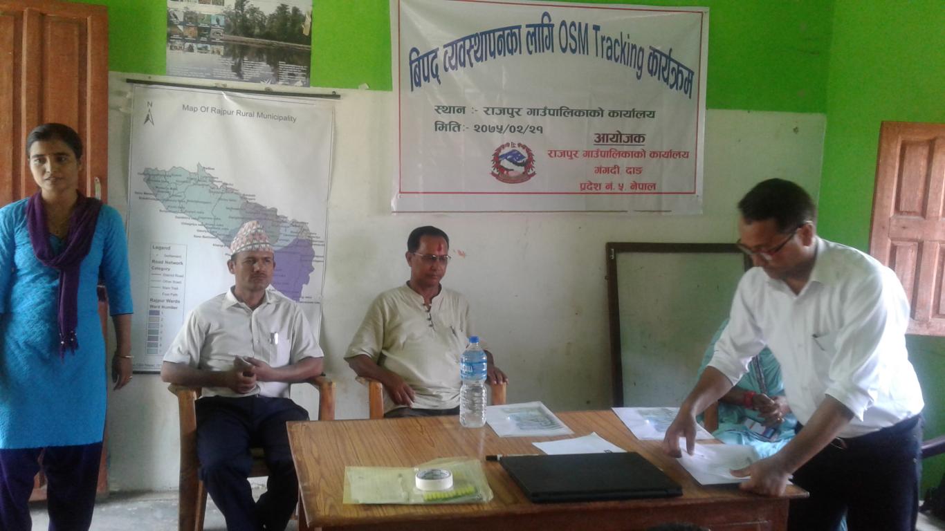 बिपद व्यबस्थानका लागि OSM  Tracking कार्यक्रममा प्रभा भट्टराईको क्लास