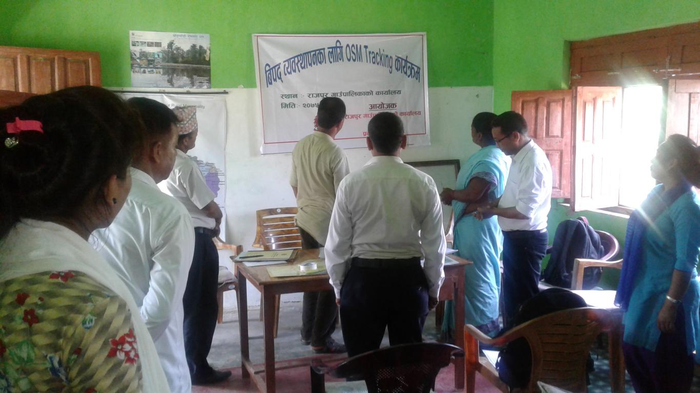 बिपद व्यबस्थानका लागि OSM  Tracking कार्यक्रम उद्घाटन